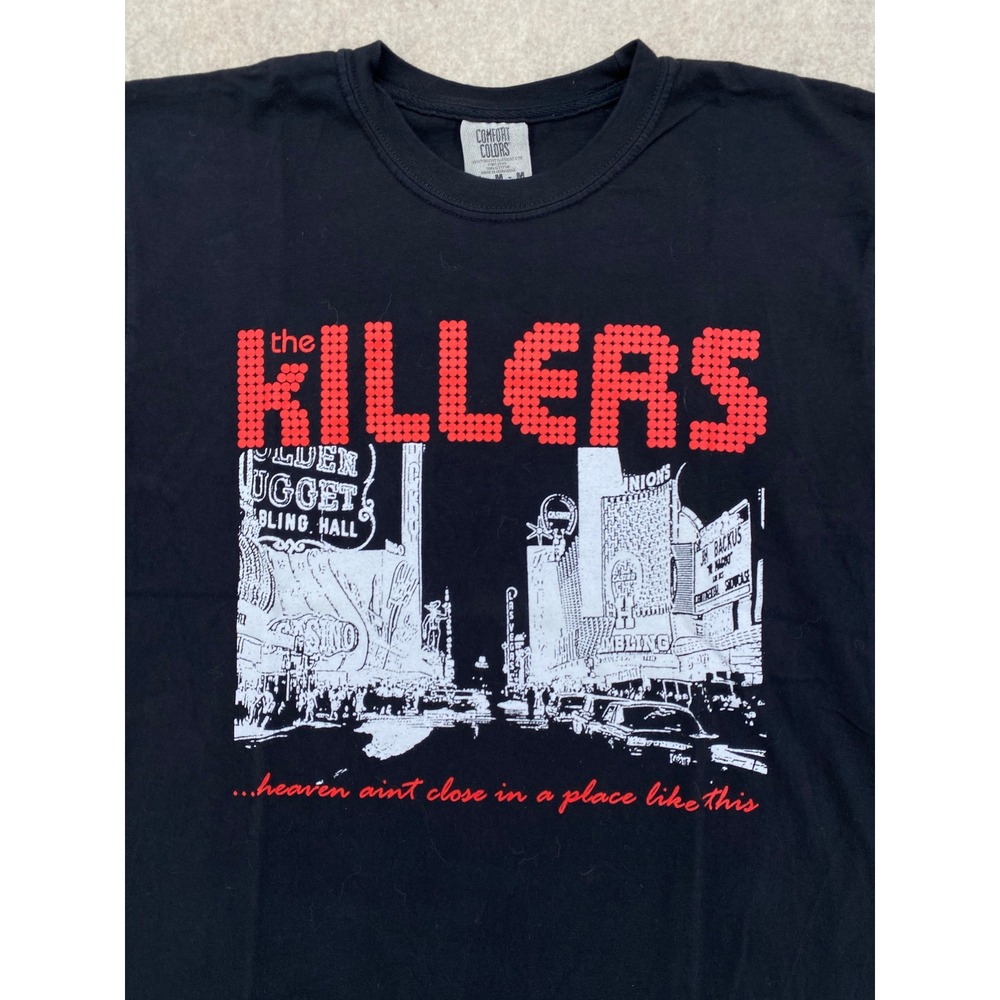 The Killers Band Tee Comfort Colors Black Las Vegas Graphic T-Shirt Mens Medium